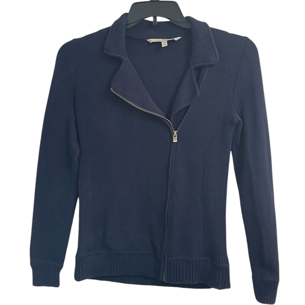 41 Hawthorn Navy Blue Knit Zip-Up Sweater Jacket Size Women’s XS